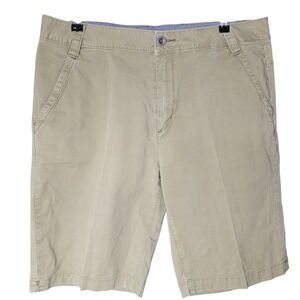 Horny Toad Chino Shorts Mens 36 Khaki Green Organic Cotton Stretch Ripstop